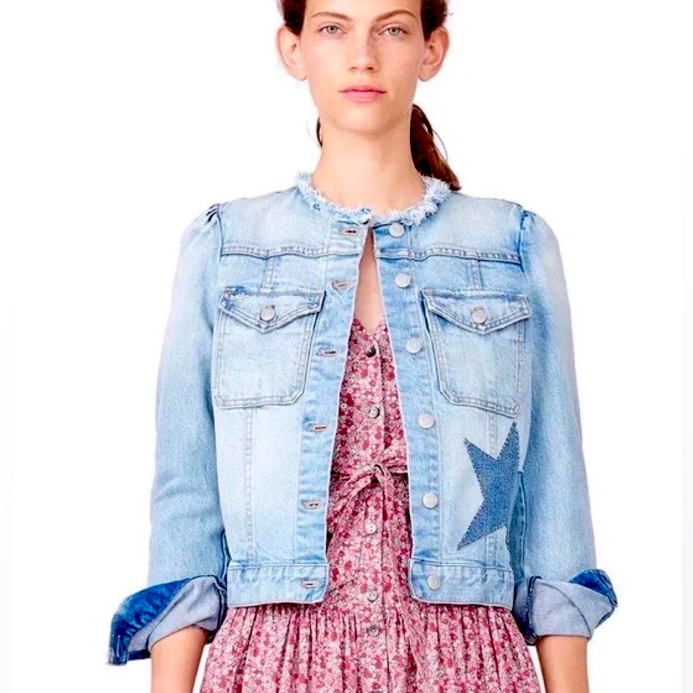 REBECCA TAYLOR La Vie ⭐️ Patch Denim Jacket